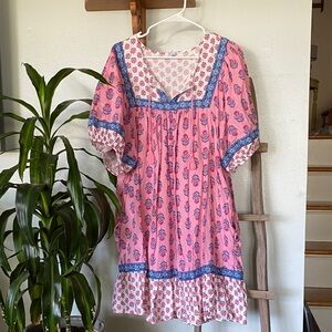 Old Navy Pink and Blue Floral Dress